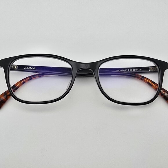 Toms Anna 10008665 Black Crystal Clear Tortoise Cat Eye Eyeglasses Frame 50mm - Picture 12 of 14
